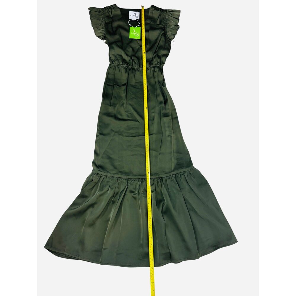 SAM EDELMAN GREEN SMOCKED ELASTIC WAIST DRESS SIZE 6 NWT - Picture 7 of 8
